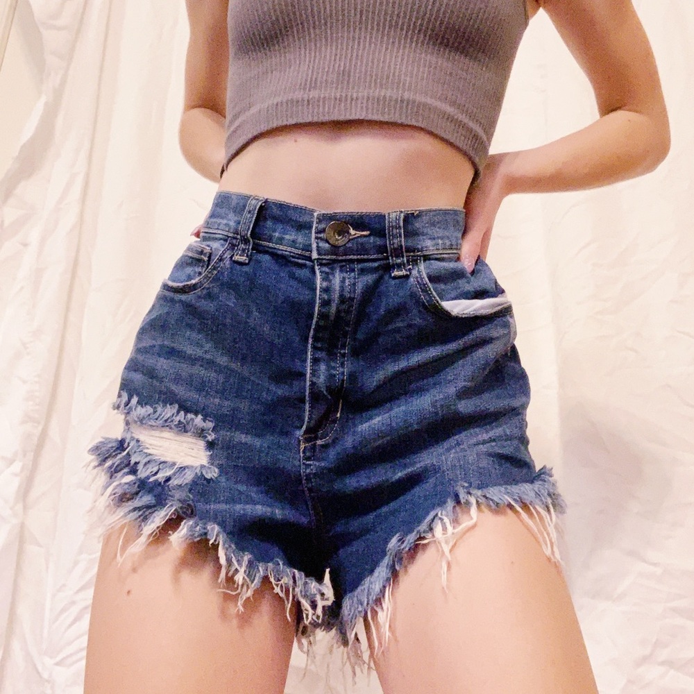 Love Culture Distressed Festival Denim Short